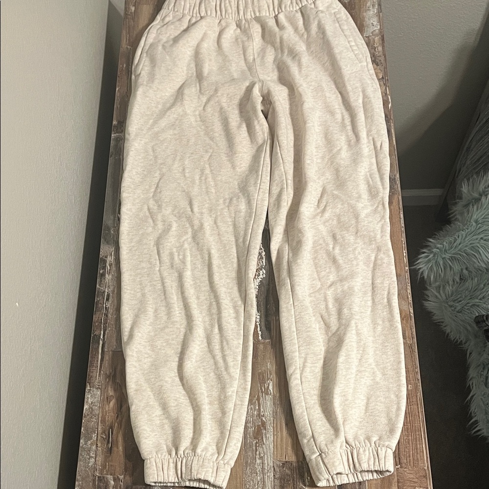 Hollister Cream Jogger Pants